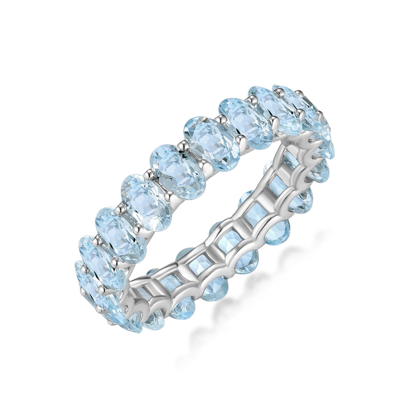 Nora Oval Aquamarine Eternity Ring