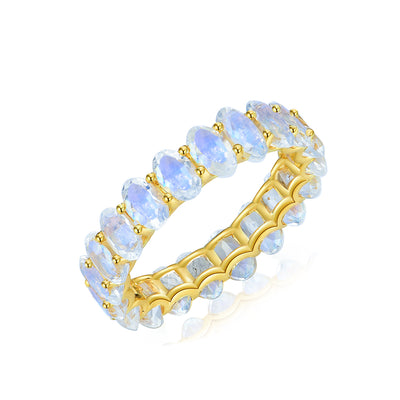 Nora 4 ctw Oval Moonstone Eternity Ring