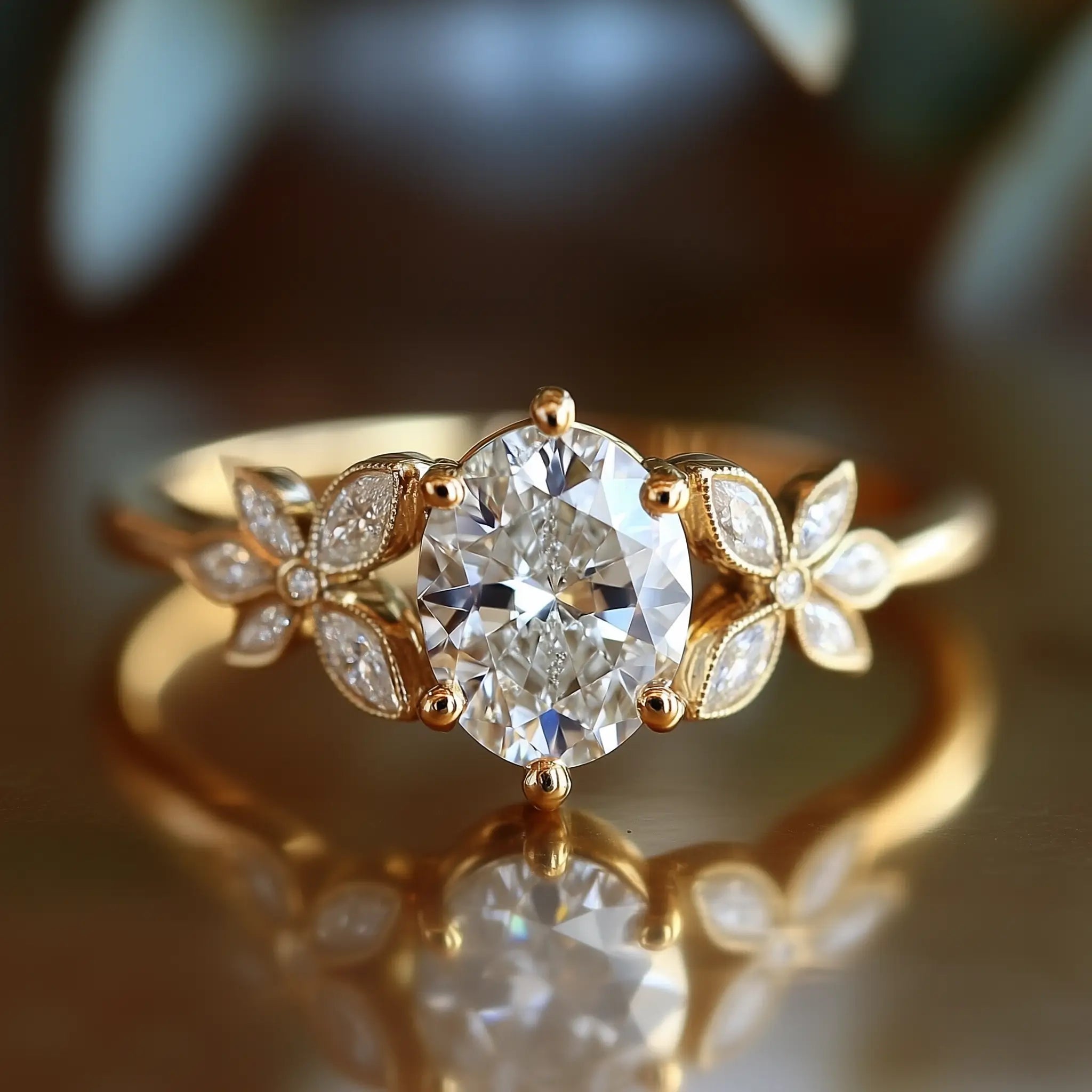 Vow of Violet Lab Grown Diamond Ring 14k Yellow Gold solid gold 