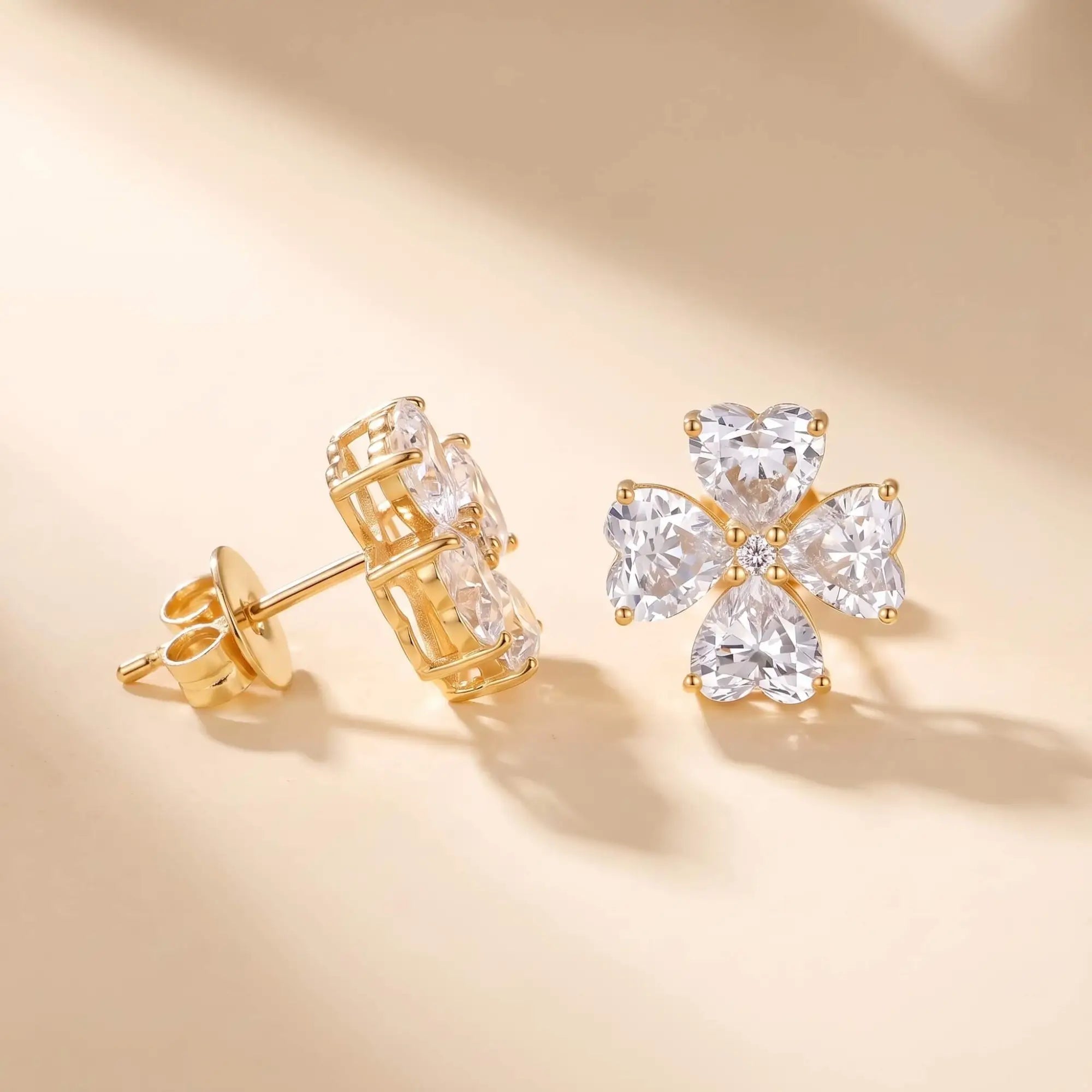 Felicia Lab Grown Diamond Clover Earrings