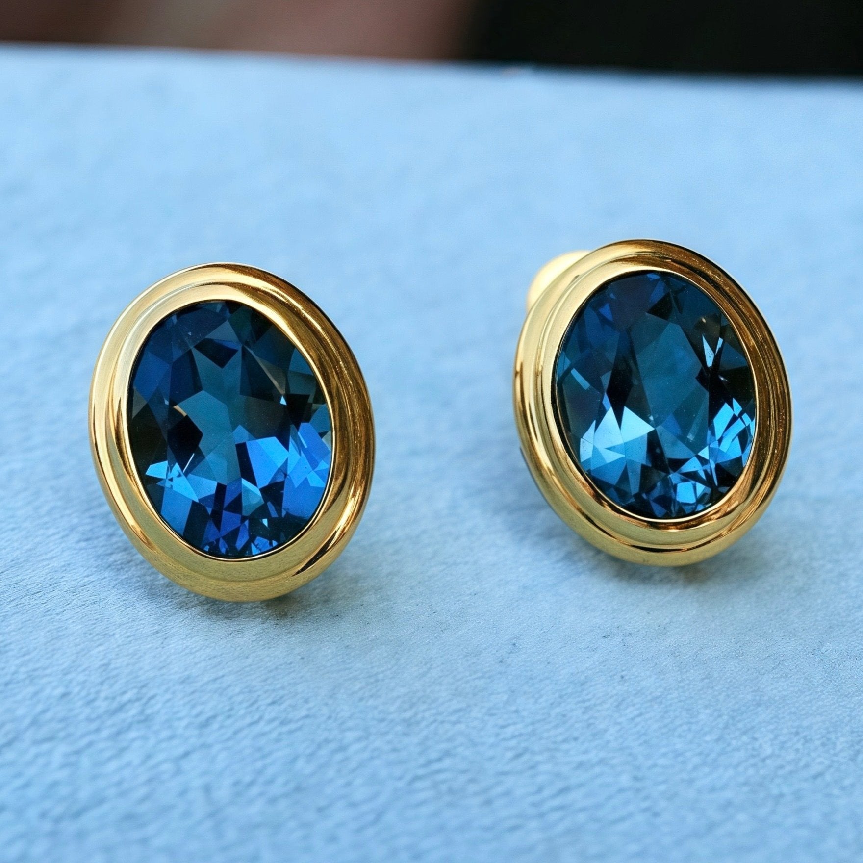 Bella Oval Topaz Earrings